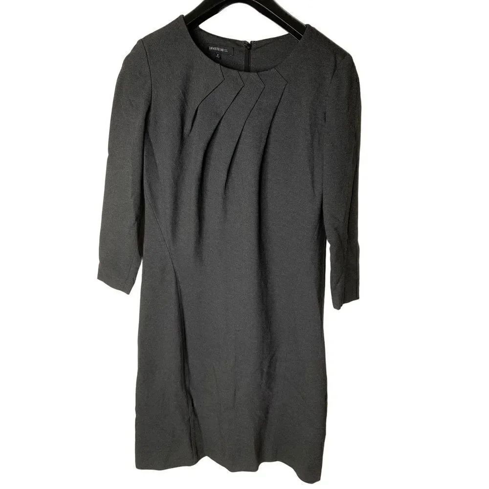 Lafayette 148 dress sleeveless gray size 8
